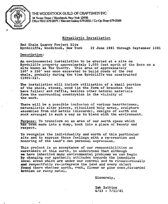 Red Shale Ritualistic Installation.